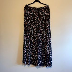 Long Tall Sally Black & Floral Maxi Skirt